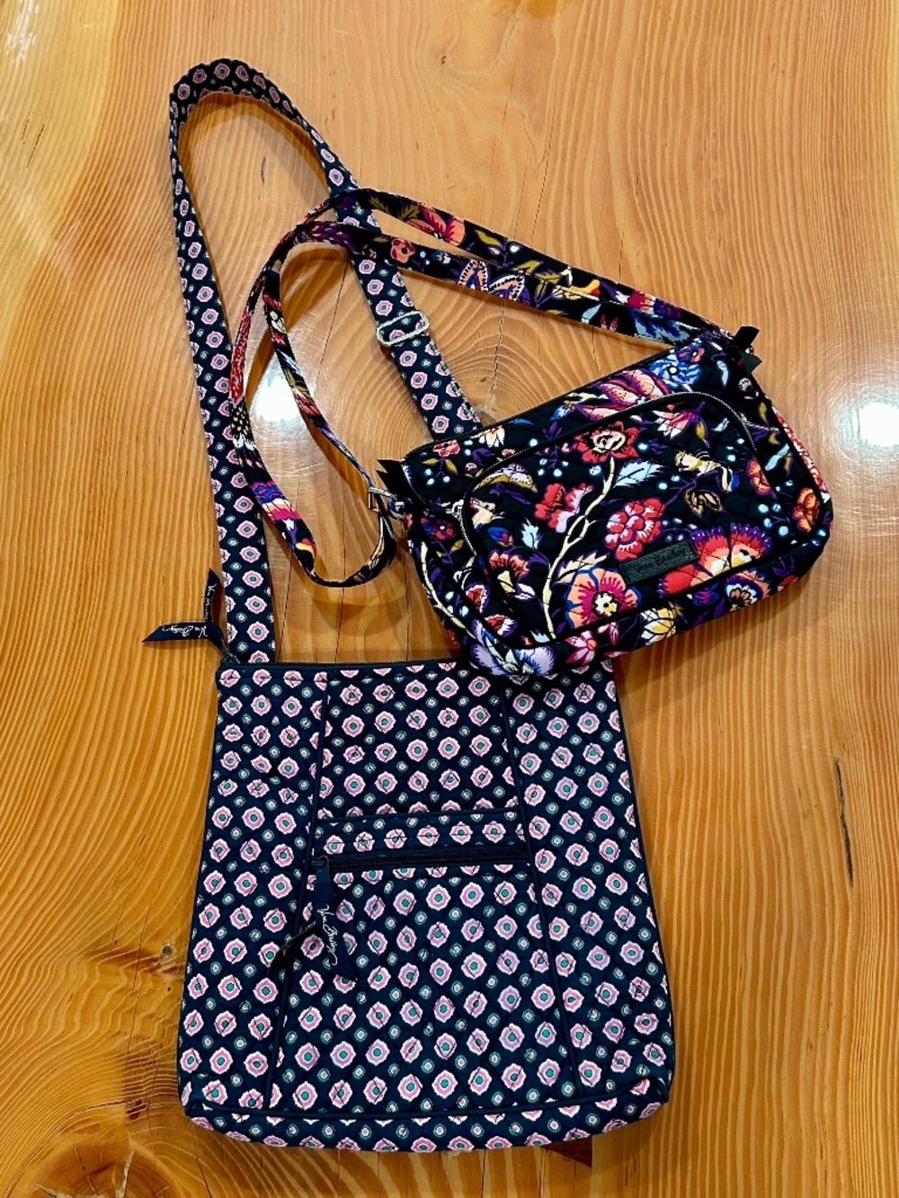 TWO Vera Bradley purses - Petal Dots & Foxwood Patterns